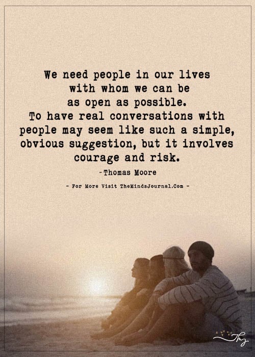 We Need People In Our Lives