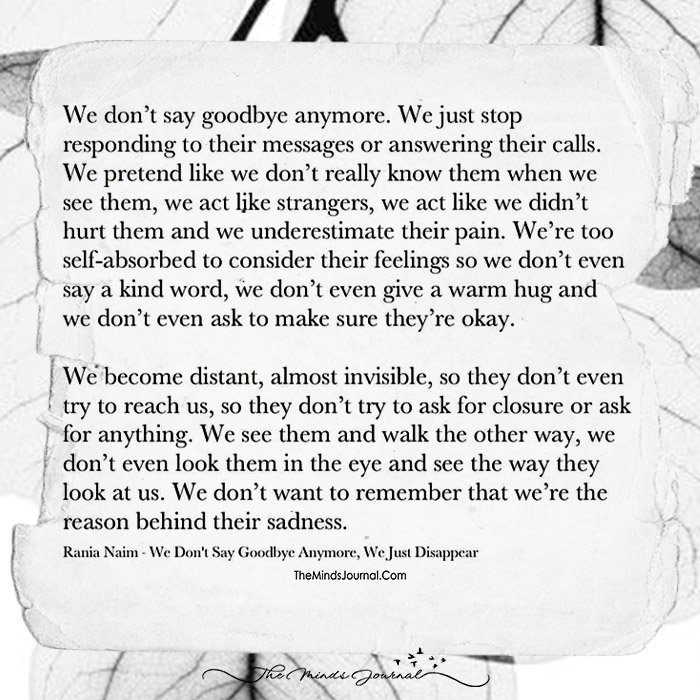 We Don’t Say Goodbye Anymore!