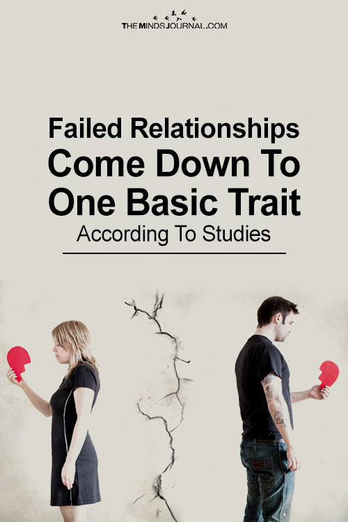 Failed Relationships Come Down To One Basic Trait: According To Studies