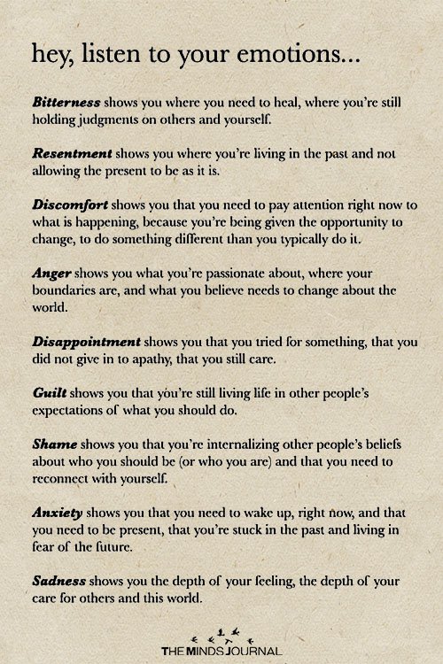 Hey Listen To Your Emotions