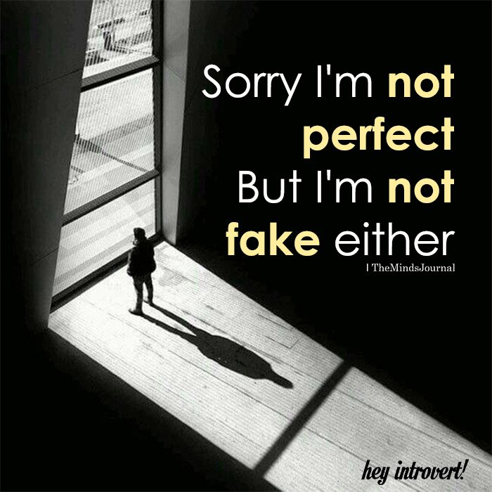 I’m Not Perfect But I’m Not Fake Either