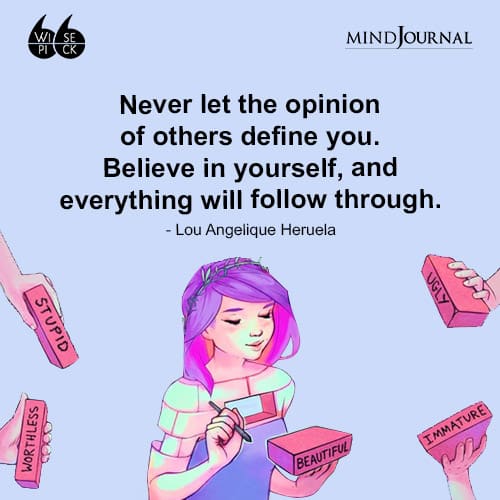 Lou Angelique Heruela Never let the opinion
