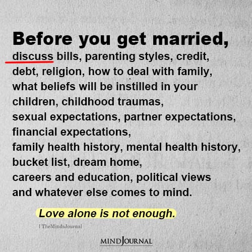 Before You Get Married