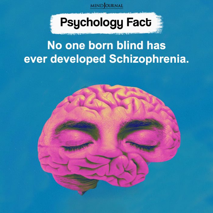 No One Born Blind Has Ever Developed Schizophrenia