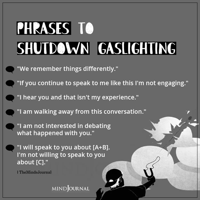 Gaslighting phrases