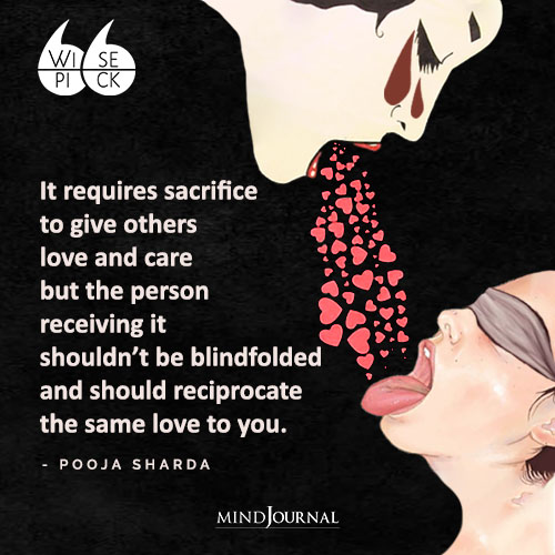 Pooja Sharda It requires sacrifice