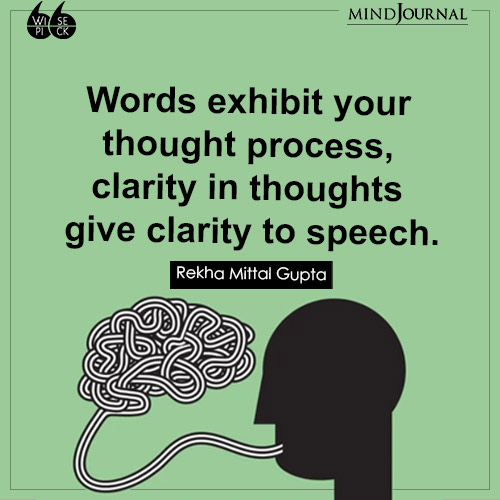 Rekha Mittal Gupta Words exhibit thought process