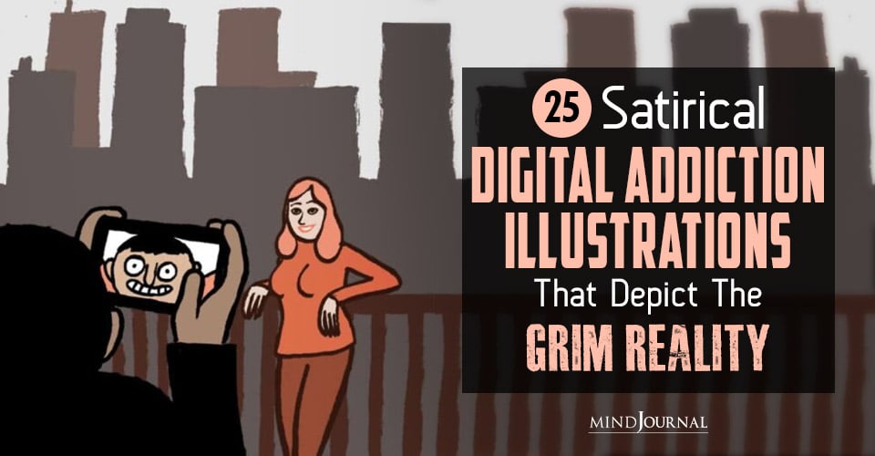 Technology Addiction Art: 25 Satirical Illustrations Depicting The Grim Reality