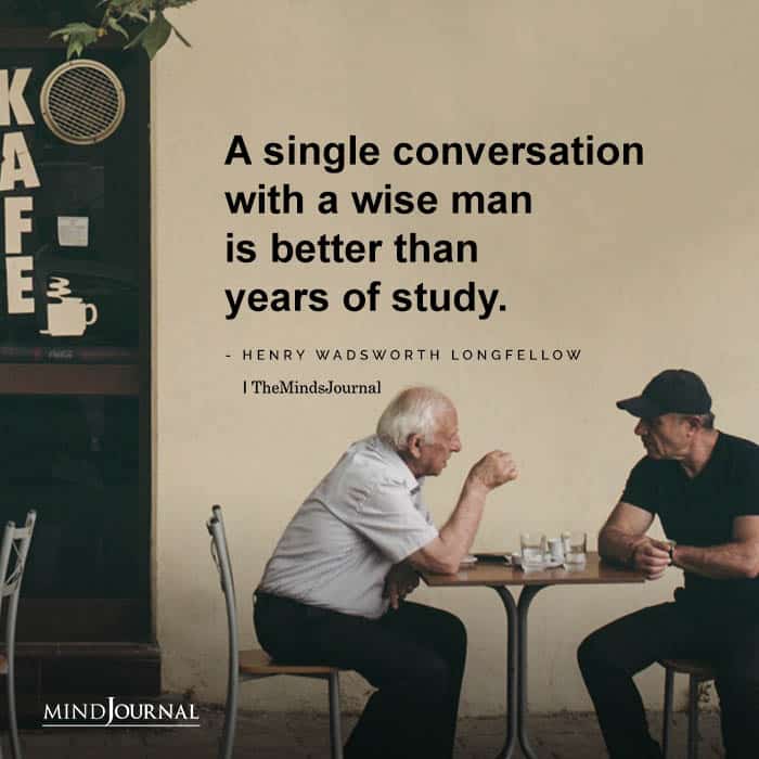 A Single Conversation With A Wise Man