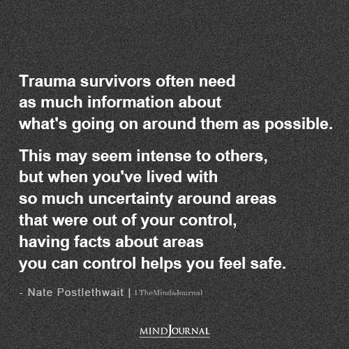 Trauma Survivors – Nate Postlethwait Quotes