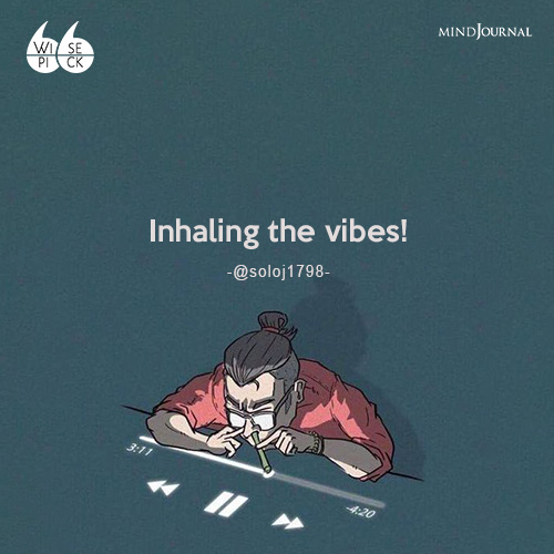 soloj inhaling the vibes
