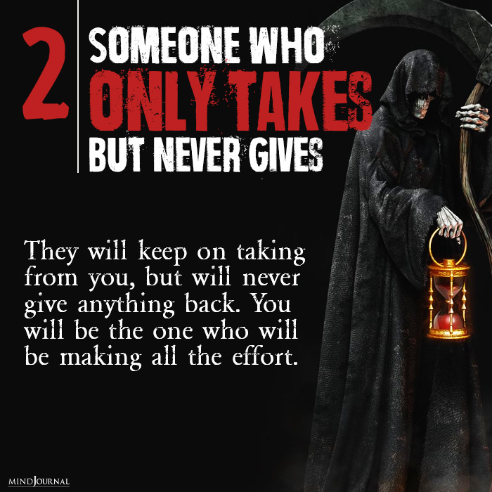 takes never gives