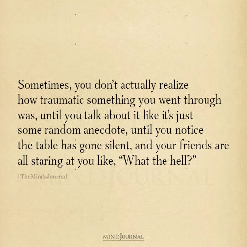 Sometimes, You Don’t Actually Realize - Thought Cloud