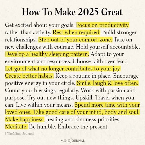 How To Make 2025 Great - Motivational Quotes