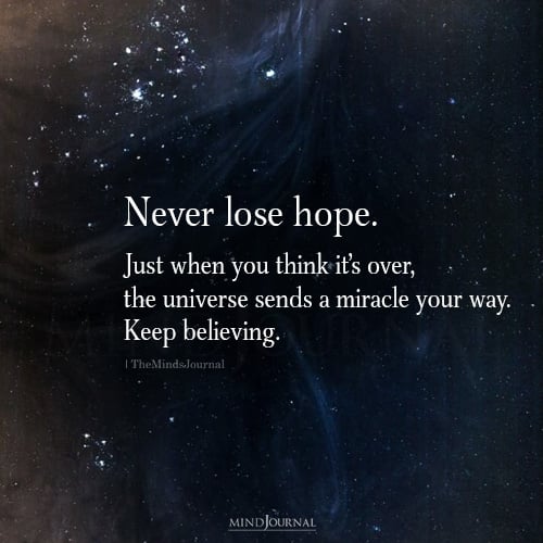Never Lose Hope - Affirmation Quotes