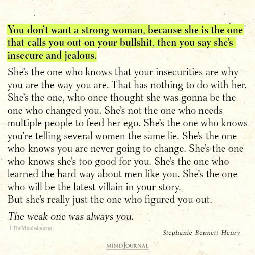 The Weak One Was Always You – Stephanie Bennett-Henry Quotes
