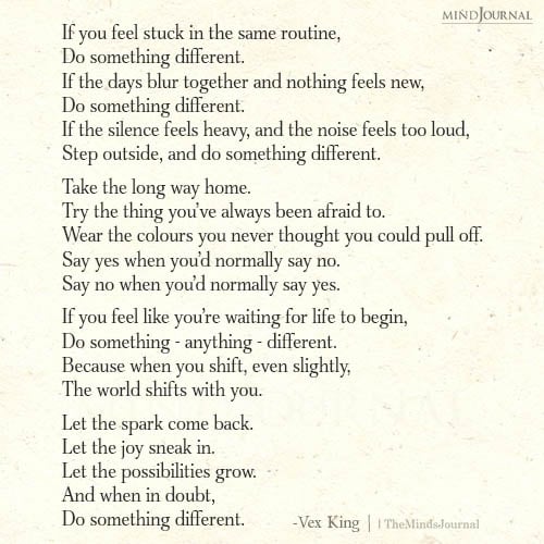 Do Something Different - Happiness Quotes