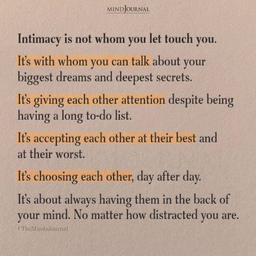 Intimacy Is Not Who You Let Touch You - Deep Quotes