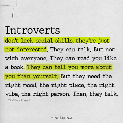 Introverts Don't Lack Social Skills - Introvert Quotes