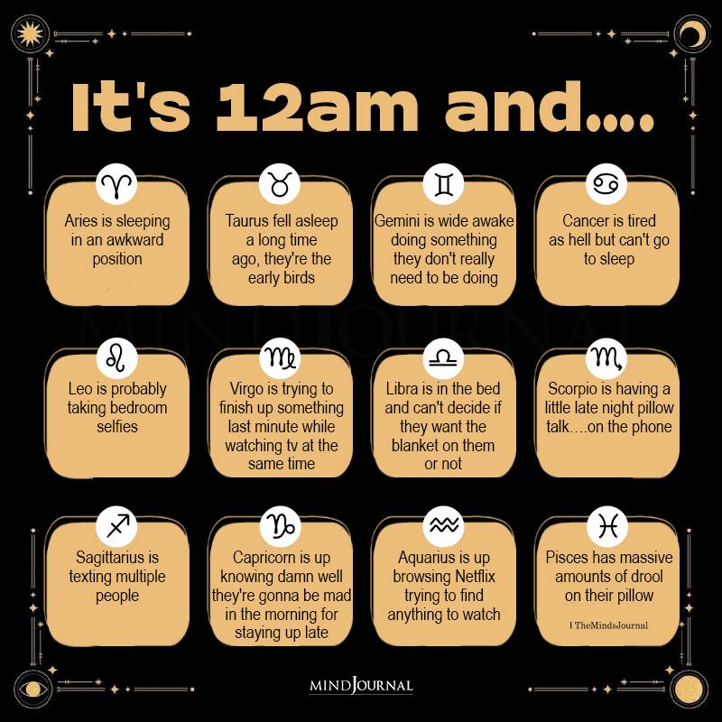 The Zodiac Signs At Midnight
