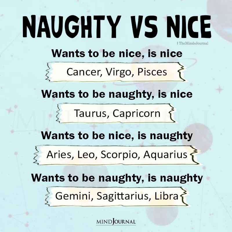 Zodiac Signs: Naughty VS Nice