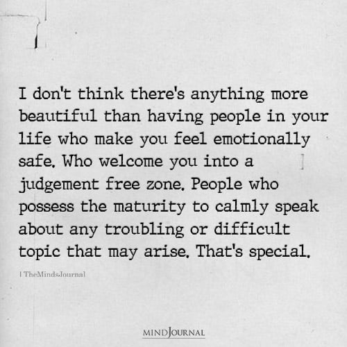 People Who Make You Feel Emotionally Safe - Relationship Quotes
