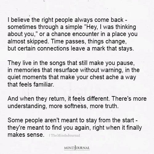The Right People Always Come Back — Here’s Why You Should Trust the Journey – Life Quotes