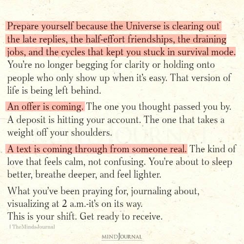 The Universe Is Clearing Out – Spiritual Quotes