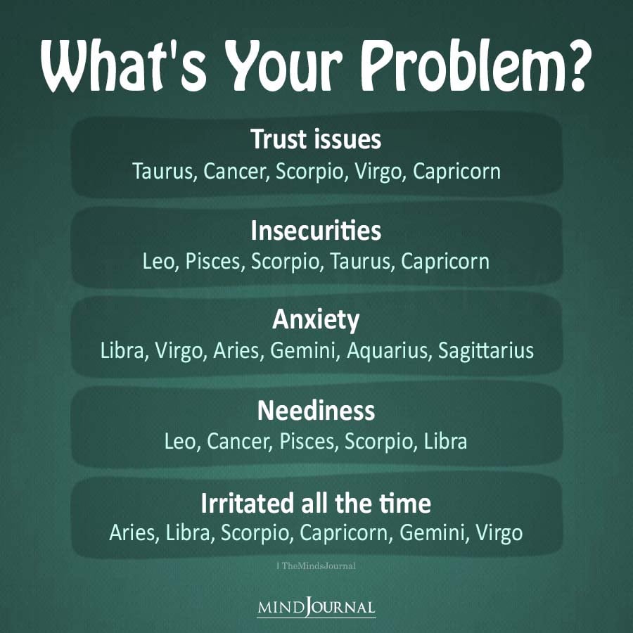 What Is Each Zodiac Sign's Problem