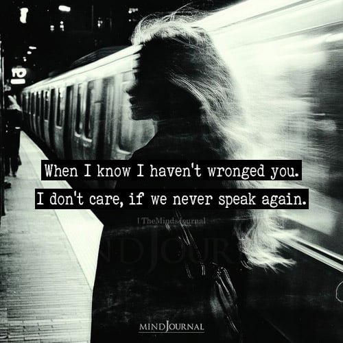 When I Know I Haven’t Wronged You: Letting Go Quotes
